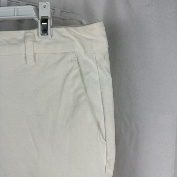 Liz Claiborne Womens White Stretch Pants Size 14 Cotton Blend - Picture 2 of 6